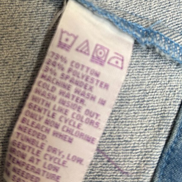 Alia Womens Jean Jacket Size 12P Stretchy Metal Button Western Country Cottage - Picture 5 of 7